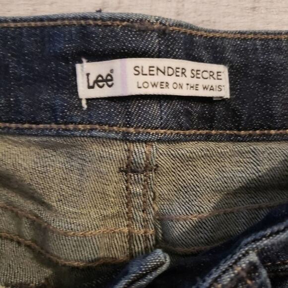 Lee Slender Secret Low Waist Jeans Size 13 Embroidered Beaded Pockets 30 x 29 - Picture 5 of 5